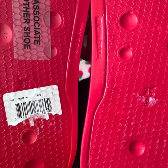 Red slides, sz 5.5 Womens, bought for child. - Picture 5 of 6